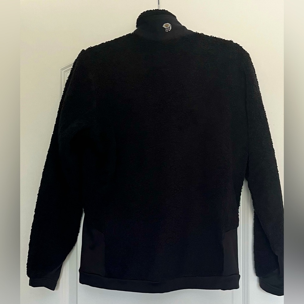 Mountain Hardwear Women’s Black Fleece Jacket Full Zip Hiking Outdoors Sz M - Picture 2 of 5